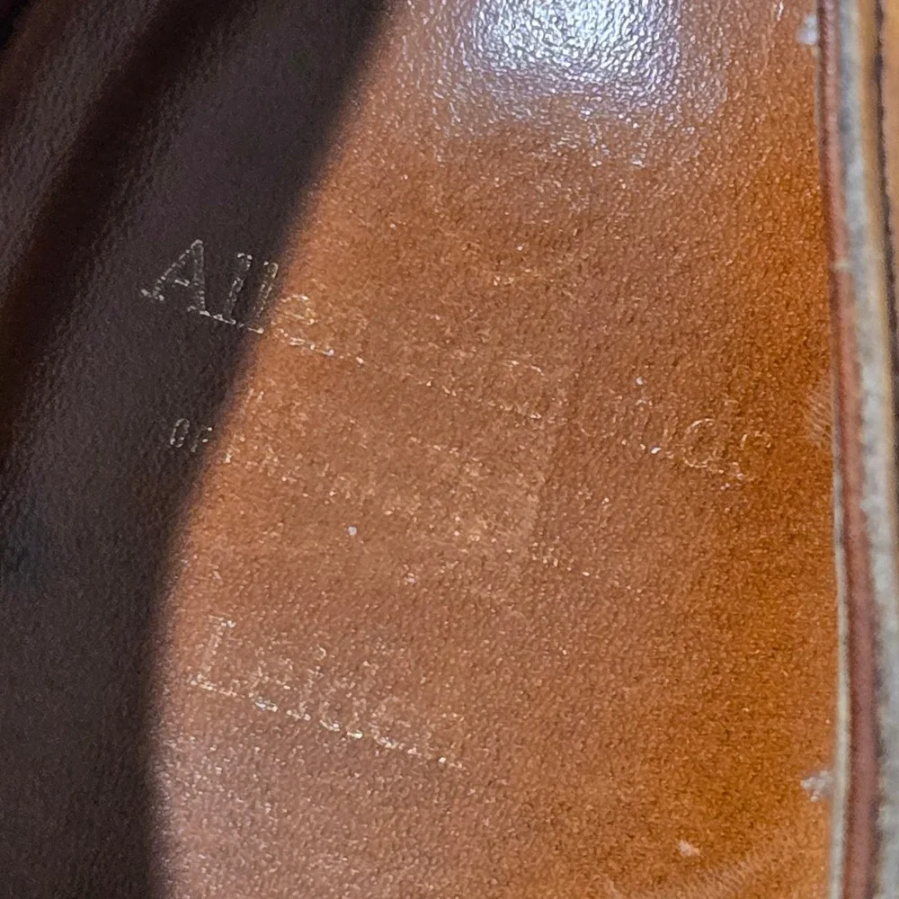 Allen Edmonds Leiden Shoes Mens 13 B Walnut Leather Wingtip Derby 1972 Brogue